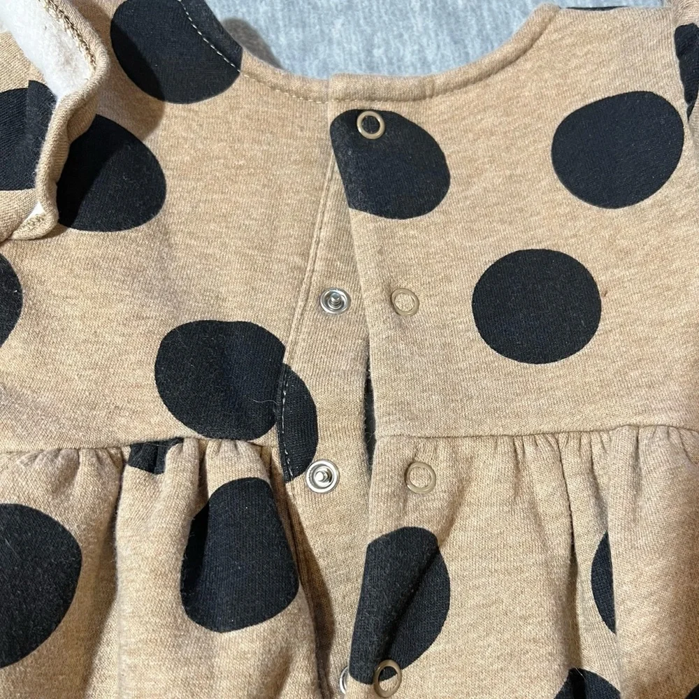 Carter’s fleece lined polkadot dress long sleeve girls‎ kids baby 18 months soft